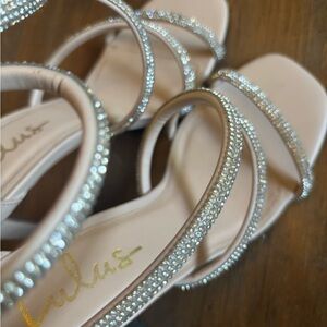 NWOT Lulus rhinestone strappy high heels
